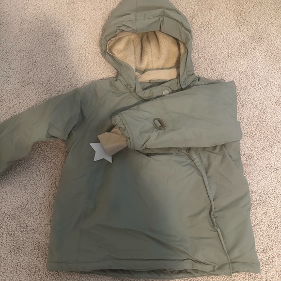 Mini A Ture Green Raincoat with Hood - Picture 1 of 4